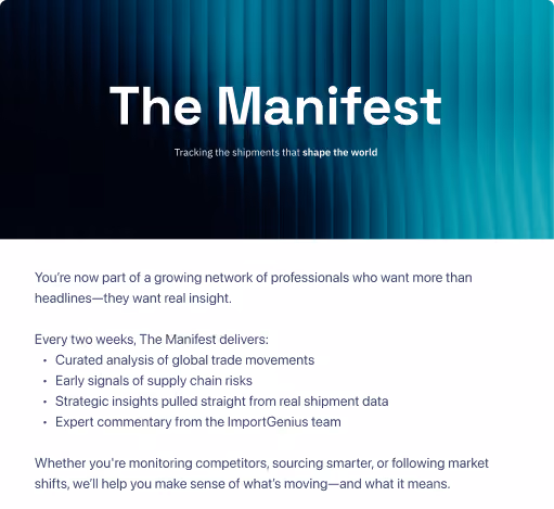 The Manifest - Join us in tracking shipments around the world
